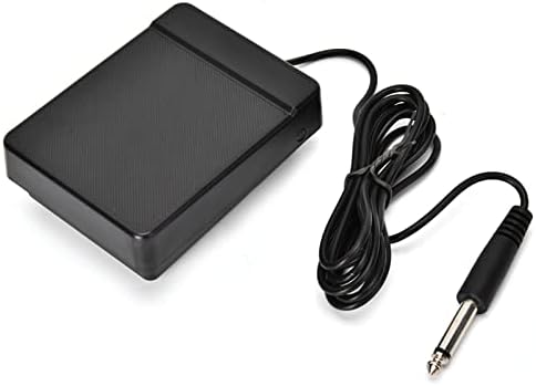 6.35 Foot Sustain Single Pedal Controller, Universal Sustain Pedal and Momentary Footswitch for Electronic Keyboard Piano