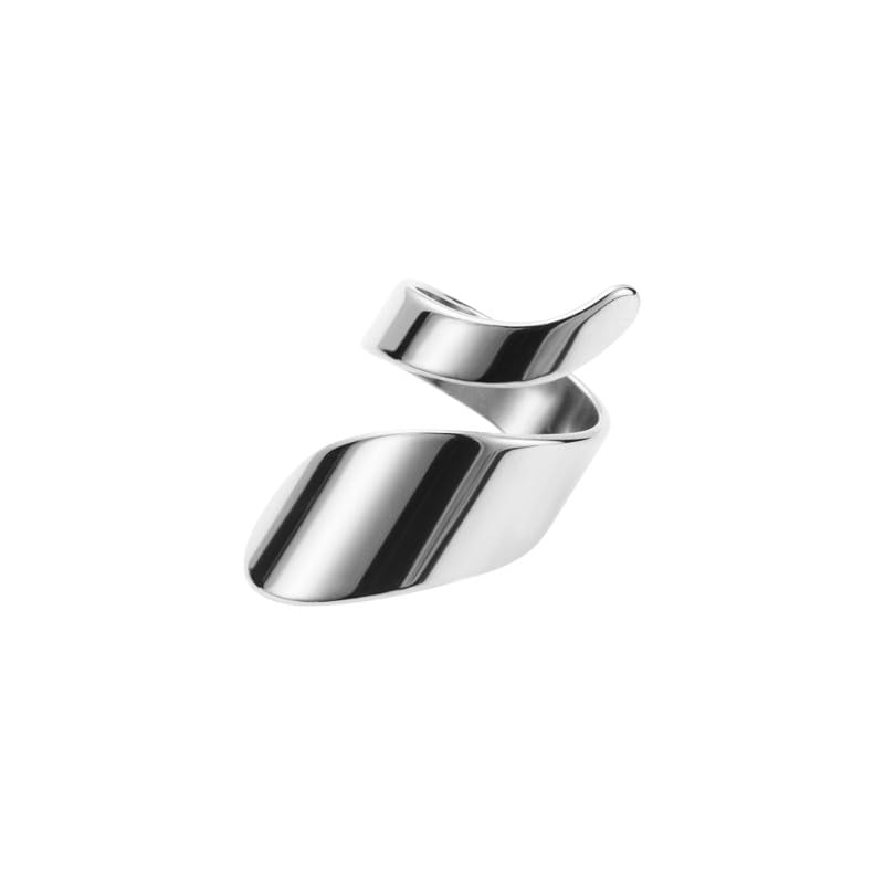 Geometric Irregular Opening Ring Retro Stainless Steel Finger Band Minimalist Wrap Statement Ring Jewelry Accessories for Men Women and Girls-image-17