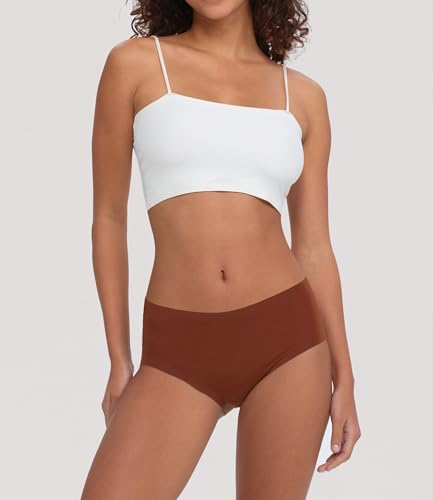 Image of Seamless Underwear for Women - High Waisted No Show Panties, 3D Wrap Hip Full Coverage Stretch Briefs 6 Pack
