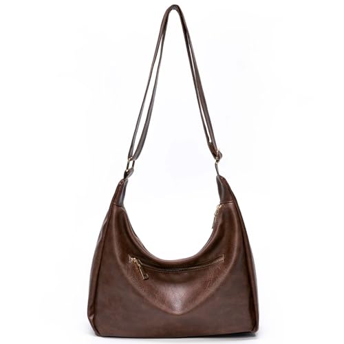 Bolso Hobo para mujer de cuero vegano suave