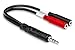 Hosa YMM-261 3.5 mm TRS to Dual 3.5 mm TSF Stereo Breakout Cable