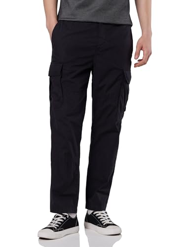 Image of Symbol Premium Men Lightweight 100% Cotton Cargo Pants - Relaxed Fit | Casual & Travel Wear | Pure Cotton (Available in Plus Sizes)