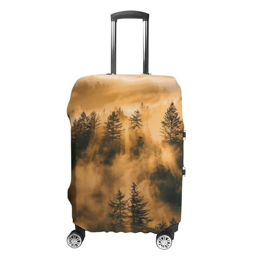 Travel Luggage Cover Elastic Suitcase Cover Warm Pine Trees Luggage Cover Anti-Scratch Suitcase Protector Washable Dustproof Baggage Cover Fits 18-32 Inch Luggages XL