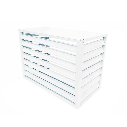 Cubierta de aluminio para aire acondicionado y estante exterior para plantas