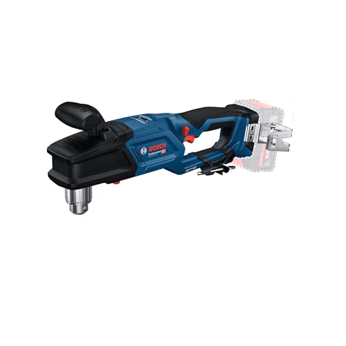 Bosch Professional 18V System Akku-Winkelbohrmaschine GRD 18V-127 (65 Nm weiches Drehmoment bürstenloser Motor 2 Geschwindigkeitsstufen: schnelle Roharbeiten 1.800 min langsame Stufe 550 min)