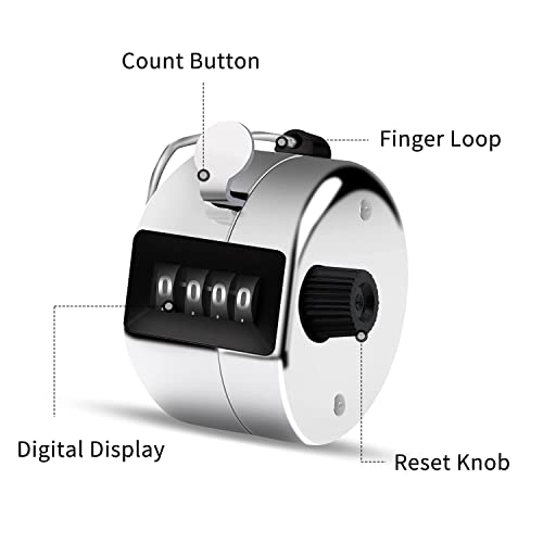Image of 99999 5 Digit Multiuse Digital Electronic Portable Mini Hand Tally Clicker Counter Finger Ring Mantra Jaap Device Machine Cricket Umpire Counting Zikr Ziker Dhikr (Mechanical)