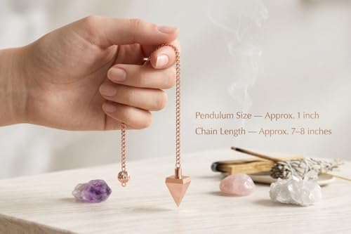 Image of 8 Facet Teardrop Copper Pendulum for Reiki Healing, Dowsing & Chakra Balancing - Divination & Meditation Tool for Energy Cleansing