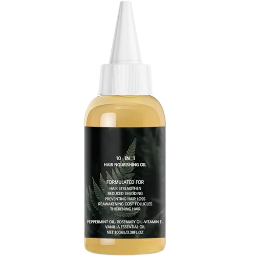 Hairgrowth Co 10 in 1 Hair Growth Oil, Hairgrowth Co Wild Growth Hair Oil, Formulated with Organic Rosemary, Wild Black Castor 𝐎il and African Chebe Powder, Faster Hair Growth, Unisex (1 PCS)