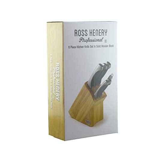 ROSS HENERY Professional 6 Piece Stainless Steel Kitchen Knife Set in