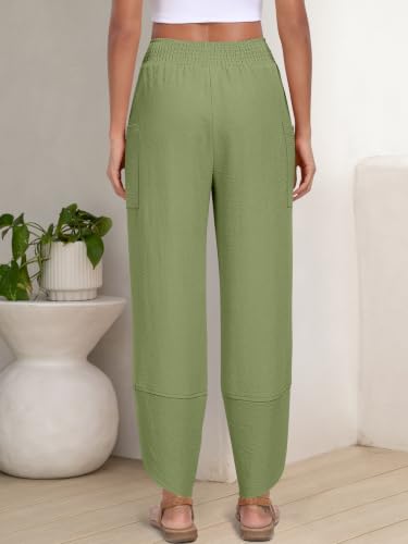 Image of ANRABESS Womens Wide Leg Palazzo Capri Barrel Pants