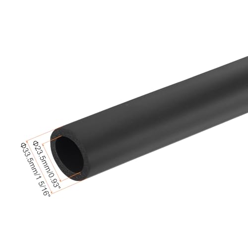 Image of uxcell Foam Tubing for Handle Grip Support,23.5mm ID 33.5mm(1 5 /16 inch) OD 0.3 Meter /1ft Length Black