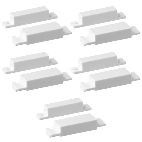 FEIYING 5pcs Reed Switches,Door Contact Sensor,White Durable Reed Switch Surface-Mounted Magnetic Door Switch,Contact Sensor Alarm Reed Switch