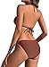 beautyin Womens Triangle String Bikini Set Tie Side Two Piece Halter Swimsuits Brown