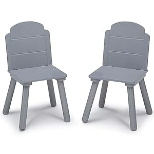 Delta Children Finn Table and Chair Set with Storage WhiteGrey