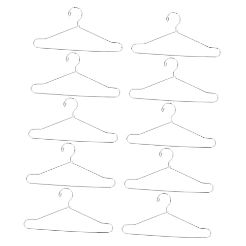 BESPORTBLE 10Pcs Doll Clothes Hangers Small Hanger for Pet Clothing Drying Organizing Non Damaging Design for Imagination Crafts