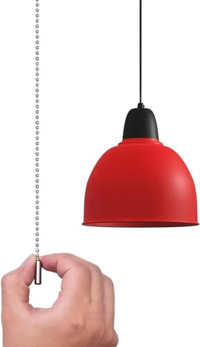 2 Pack Pull Chain String Extension with Connector for Ceiling Fan Light Fixture Light Bulb, 304 Stainless Steel Switch Chain Extender,1 Meter Length