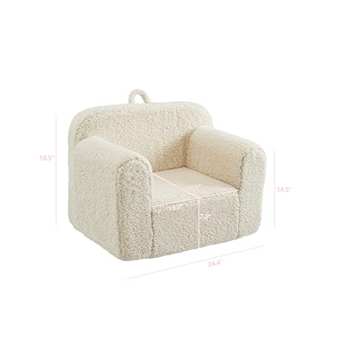 Ulax Furniture Kids Armchair Toddler Couch Baby Sofa Chair With Sherpa Fabric For Boys And Girls (Beige) #TOP5