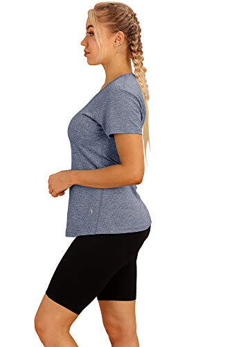 Image of icyzone Workout Running Tshirts for Women - Fitness Athletic Yoga Tops Exercise Gym Shirts (Pack of 3)