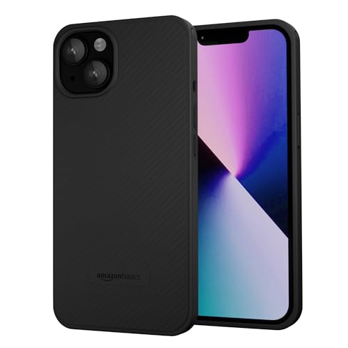 Image of amazon basics Liquid Air Back Cover Case Compatible with iPhone 13 (TPU | Black)