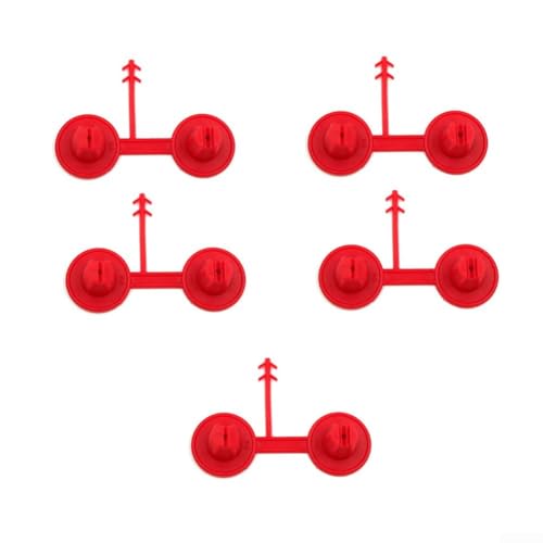 Boquilla de espuma de poliuretano para proyectos de aislamiento eficientes, se adapta a la mayoría de dispensadores, fácil de limpiar con limpiador, rendimiento sin goteo, 5,5 x 2 cm, rojo (5 piezas)