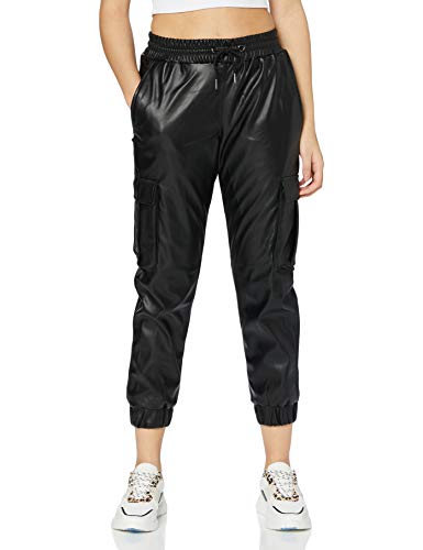 Urban Classics Ladies Faux Leather Cargo Pants Black L