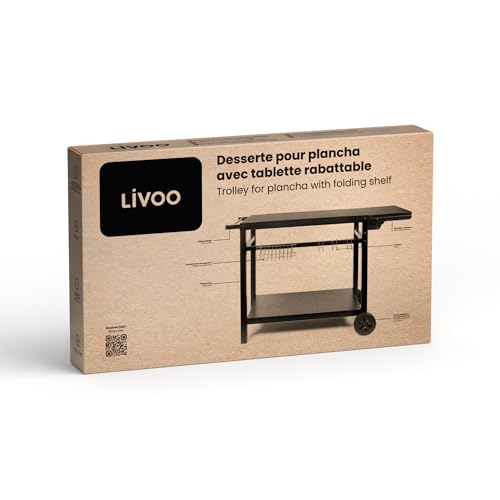 Bandeja extensible de 85 a 115 cm en soporte para plancha Livoo 8