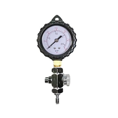 Scuba Choice 2" PSI Intermediate Pressure Gauge & Release Valve, Metal, Reads up to 300 PSI, Quick Regulator Pressure Checker, Essential Scuba Diving Tool for Maintenance (4"x2"x1")