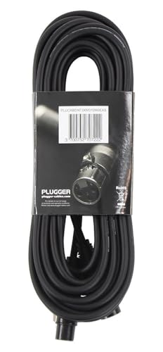 Plugger DMX / XLR-Kabel 3b-Buchse auf 3b-Stecker, 10 m Noir