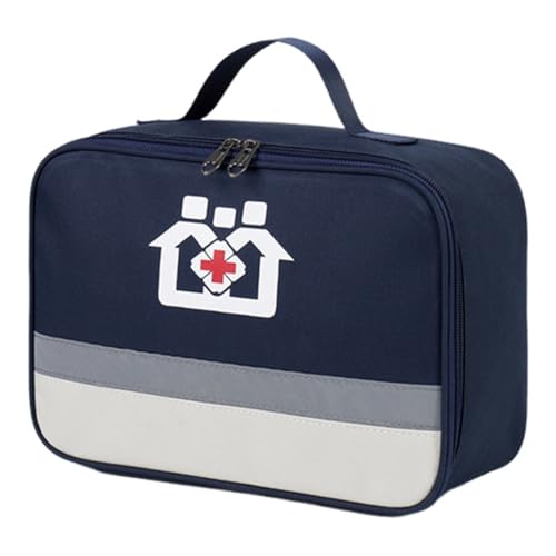 ISAKEN Caja de primeros auxilios, bolsa de medicina portátil con tira reflectante, kit médico, correa de primeros auxilios, kit de primeros auxilios, equipo de emergencia para casa, coche y viajes al