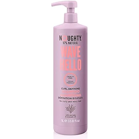 Noughty Wave Hello Curl Defining Shampoo, 97% Natural Sulphate Free Vegan Haircare, Vitamin Rich Formula for Curly & Wavy Hair (1L) Cover