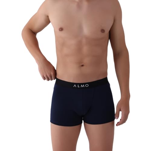 Image of ALMO Men's Cotton Trunks (Pack of 3) | Stretchable Underwear | Sweat Absorbent | Light Weight | Metallic Collection
