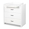Cambiador para cómoda color blanco – Tabla de cambio de madera para bebé, estable y segura, apta para cambiador de 70 x 50 cm, ahorra espacio para habitación de los niños, color blanco #3