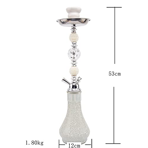Huanxin 21" 3 Hookah Set für Shisha Schlauch Komplettset Deluxe Crystal Pearl Shisha Glasvase Mosaik Set – Bild 8