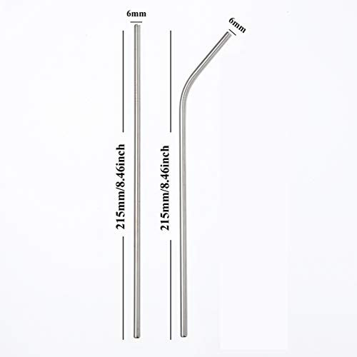 Pitillos de metal reutilizables 50 piezas 21.5 cm acero inoxidable miniatura 2