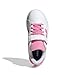 Adidas Unisex-Kids Grand Court 2.0 Elastic Lace, White/Bliss Pink/Black, 13.5