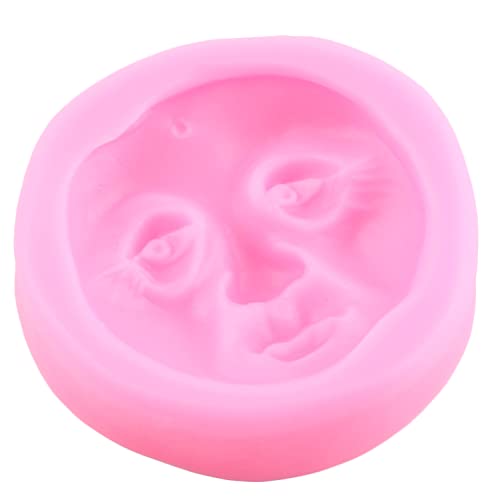 Zixiang Halloween Moon Face Silicone Mold Sun Face Fondant Mold For Cake Decoration Cupcake Topper Polymer Clay Candy Chocolate Gum Paste Set Of 4 #TOP7