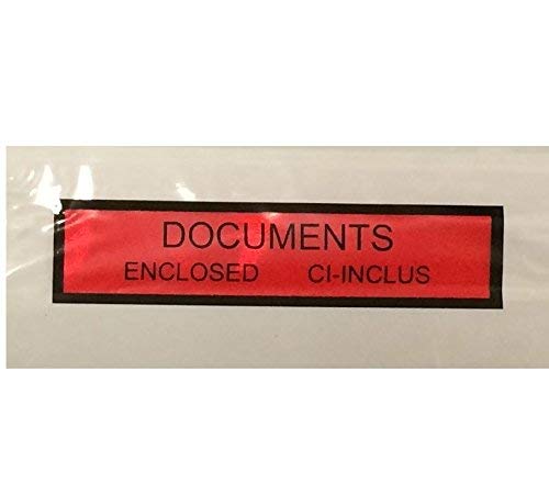 Pochette document ci-inclus protégeant vos factures de la pluie sur carton
