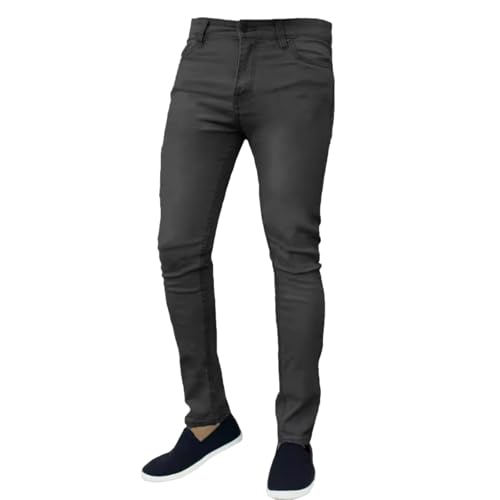 Jeans Pants Trousers Denim Trendy Street Stretch Tight Washed Commuter Small Leg for Men2
