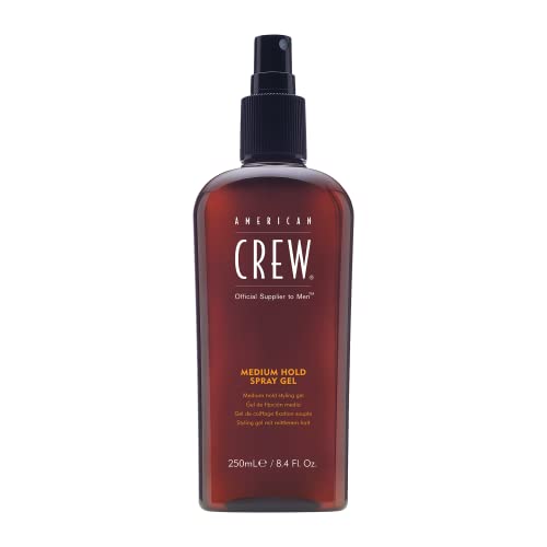 American Crew Medium Hold Spray Gel, Hair Styling Gift for Him, 8.4 fl oz