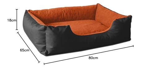 BedDog Hundebett L - Hundekissen - Hundekorb - Hundecouch - Hundesofa - Bezug abziehbar, Waschbar, für Mittel-Kleine Hunde