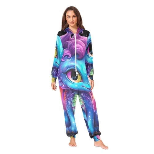 Pijama de dragón adulto mameluco de una pieza de felpa invierno para hombre y mujer
