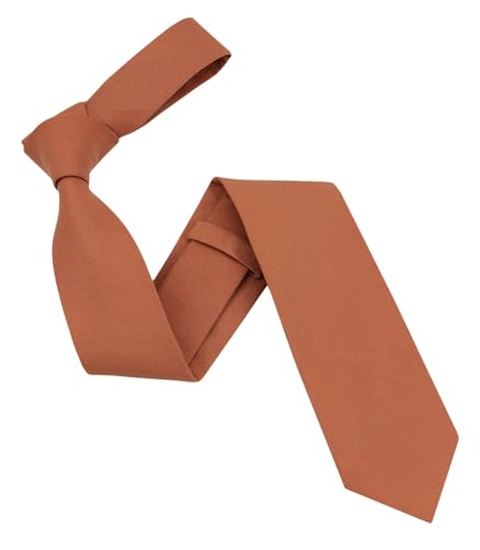 Image of Mens Solid Linen Ties - Regular Width Pattern Necktie for Men