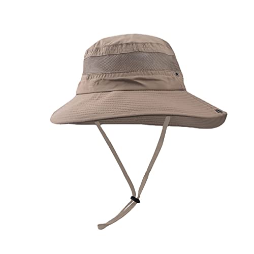 Sombrero para el sol con ala ancha, impermeable, plegable, sombrero para el sol en miniatura, caqui, M