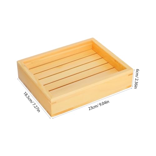 Plato rectangular de madera para sushi 23x18.5 cm miniatura 2