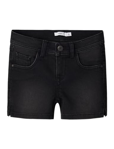 Name it kids Nkfsalli 3398-Ic TB Short Slim DNM pour Fille, Jean Noir, 116