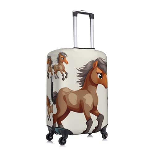 Travel Luggage Cover Cute Horse Suitcase Protector Anti-Scratch Washable Baggage Covers Elastic Suitcase Cover Tsa Approved Baggage Protector Fit 18-32 Inch Luggage3