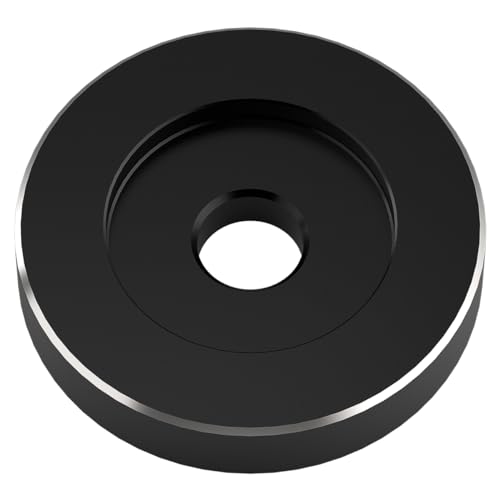 Adaptador de aluminio negro de 7 mm para mejorar la estabilidad de tu tocadiscos