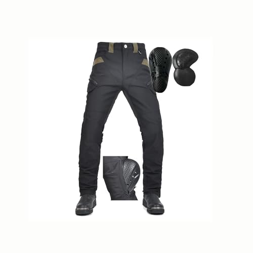 Pantalon moto haute visibilité et 4 protections pour motocross