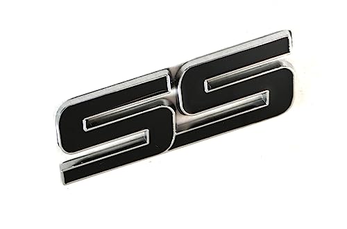 Image of 3pcs Metal SS Front Door SS Emblem Car Badge Sticker Decals Replacement for Chevy Camaro 06-10 (Chrome)