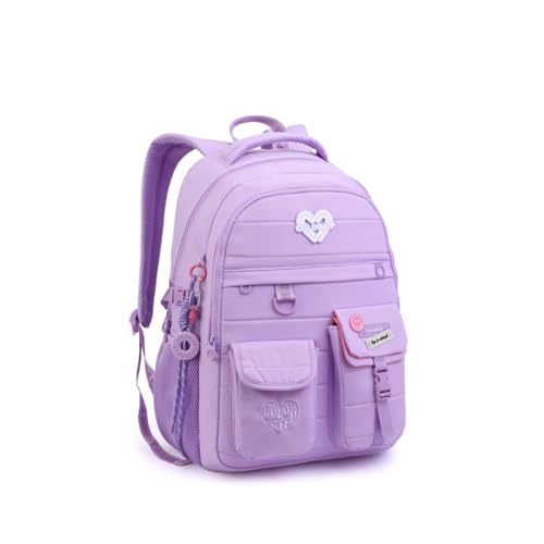 Mochila Costas Juvenil Feminina Escolar Grande Resistente E Moderna (Roxo)